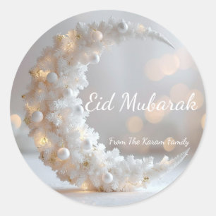 Sticker Rond Eid Mubarak personnalisé musulman moderne