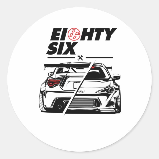 Sticker Rond Eighty Six (Devant)