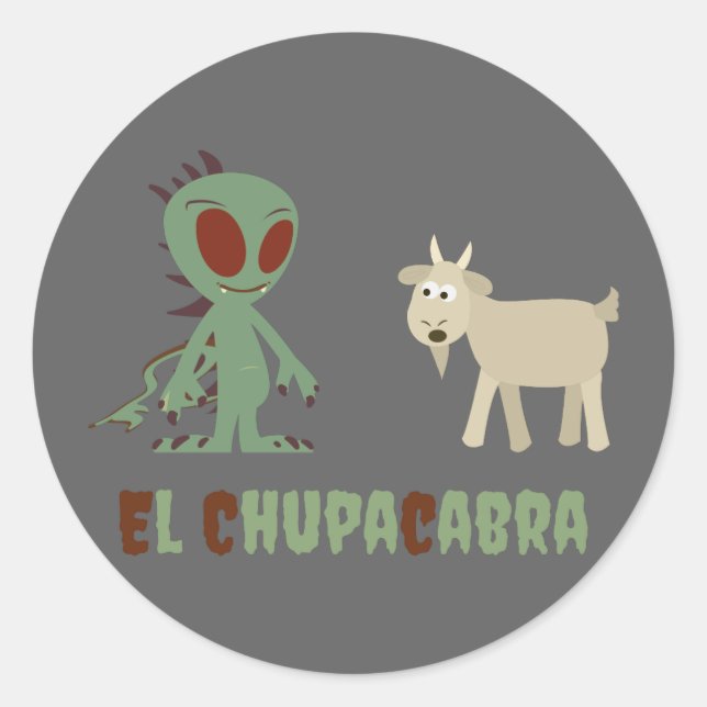 Sticker Rond El Chupacabra (Devant)