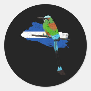 Sticker Rond El Salvador Torogoz Bi Salvadorien