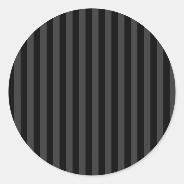 Sticker Rond Elagnat Black & Smoky Black Vertical Stripes (Devant)