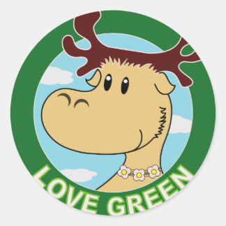 Sticker Rond Élans