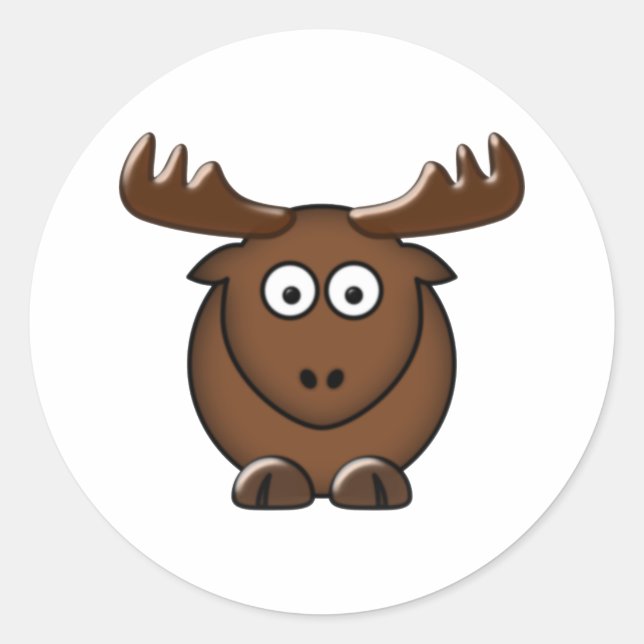 Sticker Rond Elch moose (Devant)