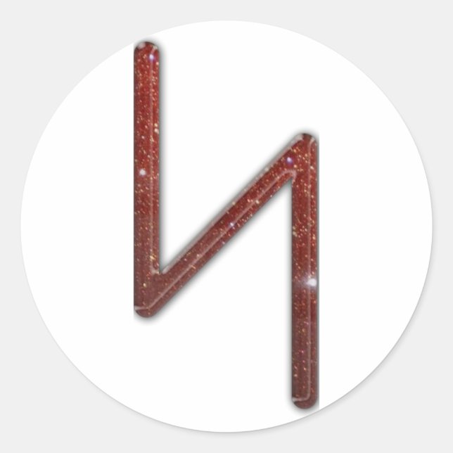Sticker Rond Elder Futhark Rune Sol (Devant)