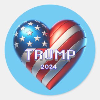 Sticker Rond Élection présidentielle de Trump 2024 États-Unis R