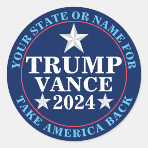 Sticker Rond Élection présidentielle personnalisée du Cool Trum