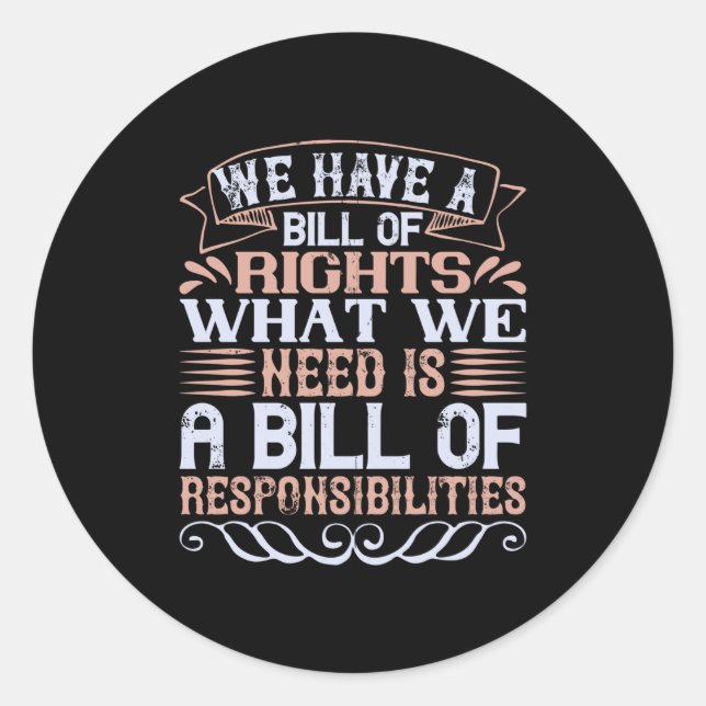 Sticker Rond Élections américaines - Nous avons une déclaration (Devant)