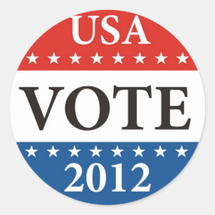 Sticker Rond élections présidentielles américaines vote badge p