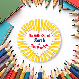 Sticker Rond Élections scolaires Écrire un cercle de choix Tags