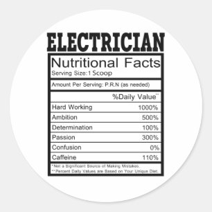 Sticker Rond Électricien