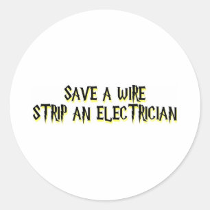 Sticker Rond Électricien