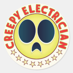 Sticker Rond Électricien déplaisant