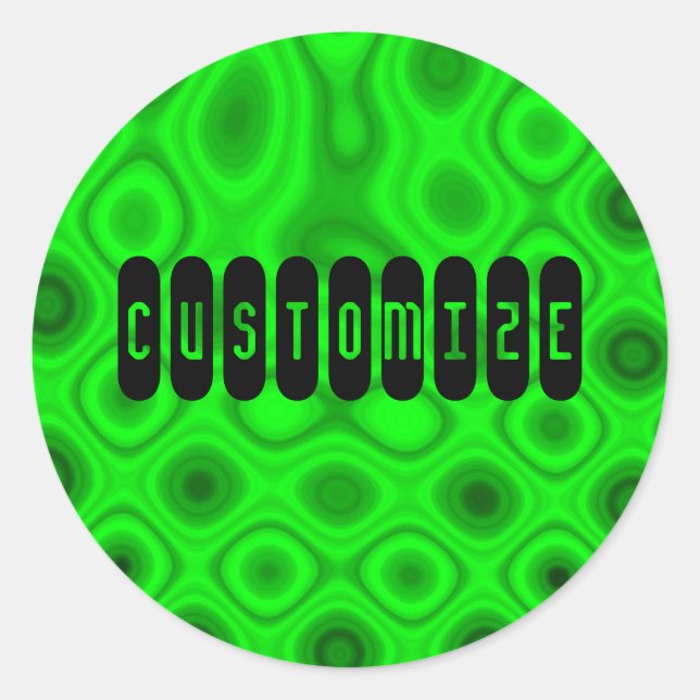 Sticker Rond Electricité verte II - Modèle (Devant)