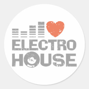 Sticker Rond Electro House