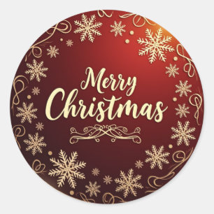Sticker Rond Élégance de Noël Classique