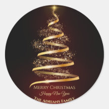 Élégant arbre de Noël doré avec une lumière éclata