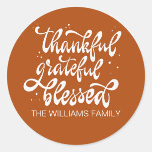 Sticker Rond Élégant automne automne automne ami Thanksgiving T