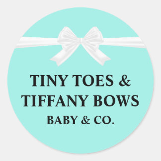 Sticker Rond Elegant Baby & Co Black Teal Baby Shower