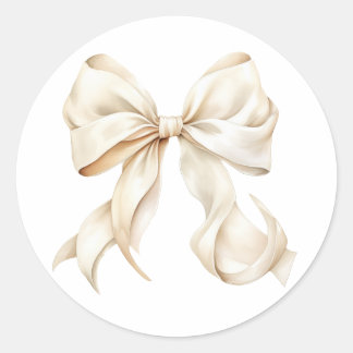 Sticker Rond Elégant Baby shower de la caverne blanche