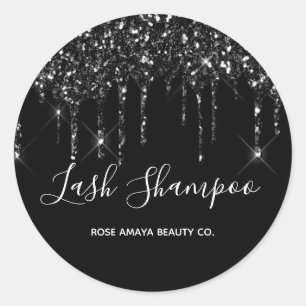 Sticker Rond Élégant Chic Black Parties scintillant Drivers Scr