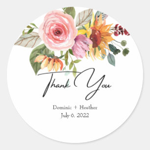 Sticker Rond Élégant chic Rose