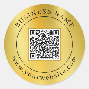 Sticker Rond Élégant code QR personnalisé