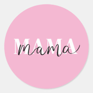 Sticker Rond Elégant design moderne "Mama" pour mères