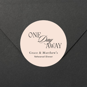 Sticker Rond Élégant Dîner De Répétition D'Un Jour