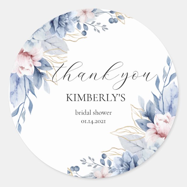 Sticker Rond Elegant Fleur sauvage Boho (Devant)