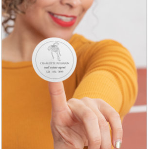 Sticker Rond Élégant immobilier