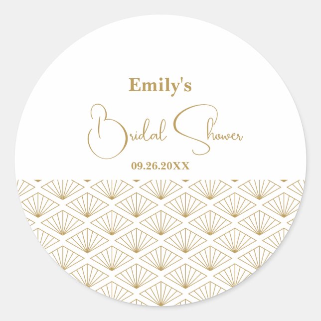 Sticker Rond Elegant Japanese Bridal Shower (Devant)