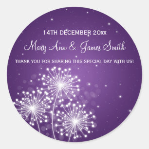 Sticker Rond Élégant Mariage Favor Tag Étincelle Épargne Été Vi