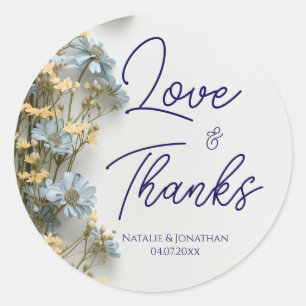 Sticker Rond Élégant mariage floral