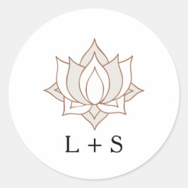 Sticker Rond Élégant Mariage Mehndi