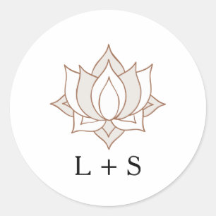 Sticker Rond Élégant Mariage Mehndi