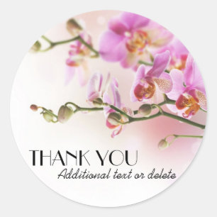 Sticker Rond Élégant Merci d'orchidées