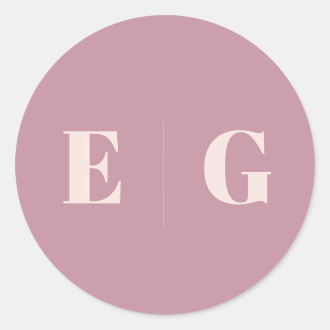 Sticker Rond Élégant minimal Mariage moderne Enveloppe Carré Cl (Devant)