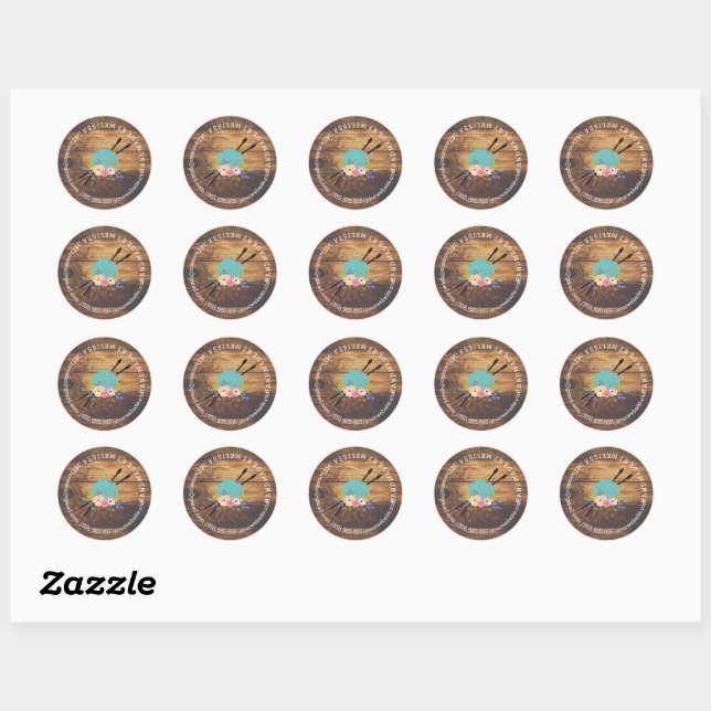 Sticker Rond Elegant minimalist handmade typography (Feuille)