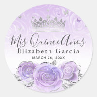 Élégant modèle argenté et violet clair pour Quince