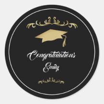 Elégant Ornament Or Félicitations Diplômé