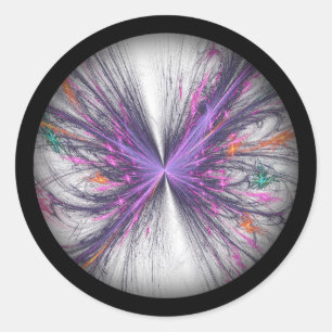 Sticker Rond Élégant papillon fractal