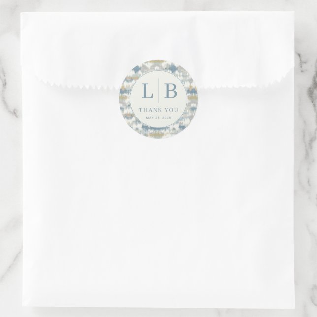 Sticker Rond Elegant Pastel Waves (Sac)