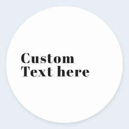Sticker Rond Élégant Retro Moderne Lettrage | Noir modifiable