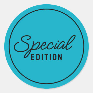 Sticker Rond Élégant Script Edition Spéciale