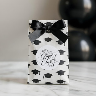 Sticker Rond Élégant script noir typographique Classe de Casque