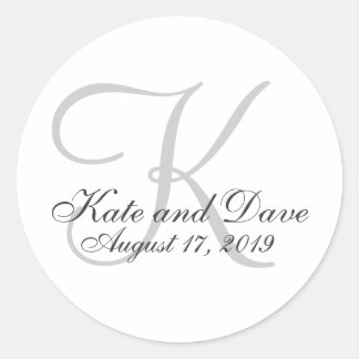 Sticker Rond Elégant Script Wedding Favor