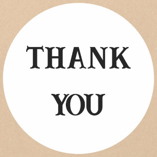 Sticker Rond Elegant Serif Thank You