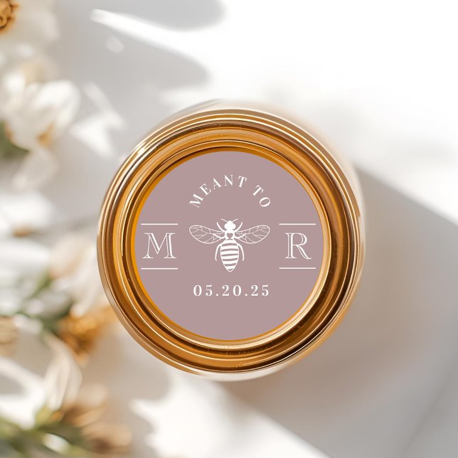 Sticker Rond Élégant signifié pour être mariage Faveur Mauve vi (Créateur téléchargé)