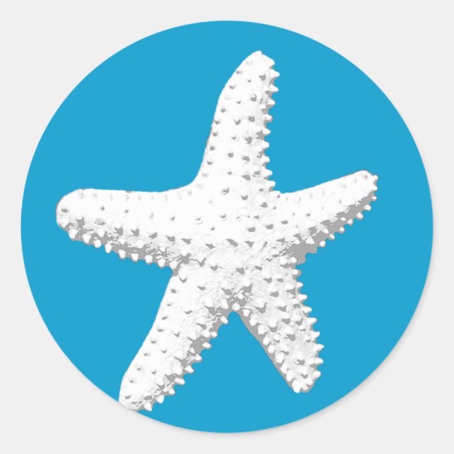 Sticker Rond Elégant Starfish Sea Star (Devant)