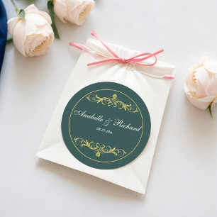 Sticker Rond Élégant victorien